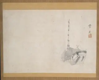 Boat in Rain, by Okamoto Toyohiko, unspecified, 1819