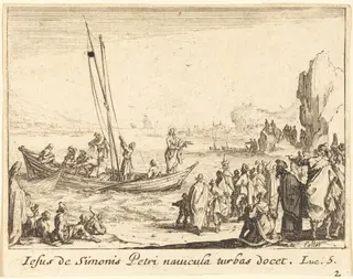 Fisher of Men, by Jacques Callot, ink, 1635