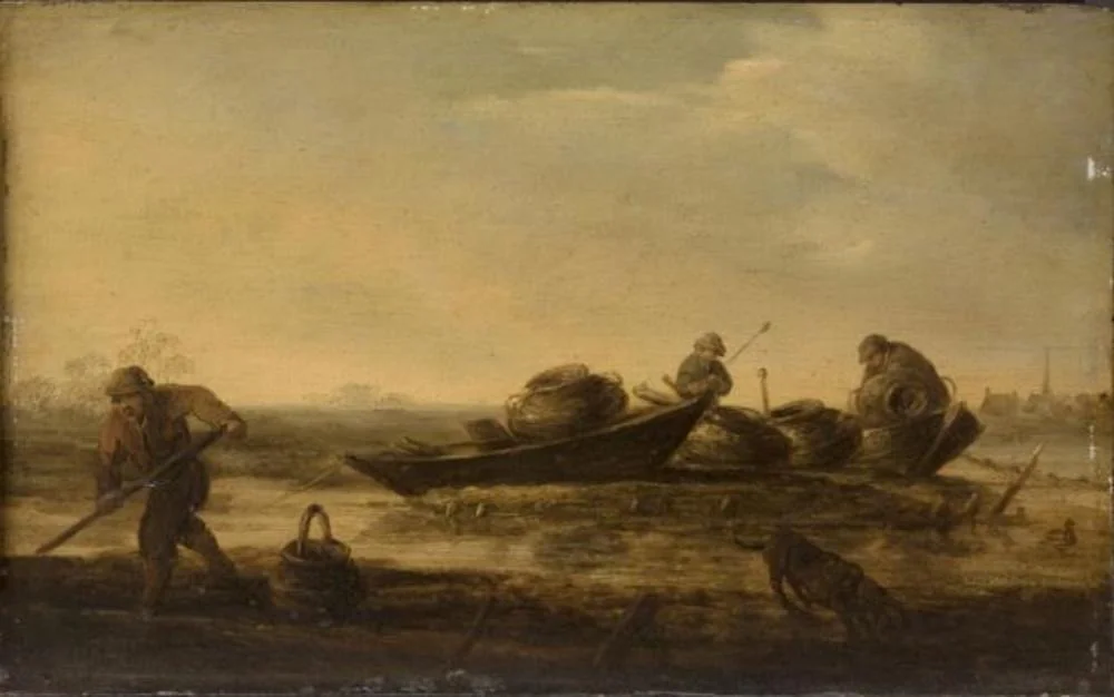 Boats on a Beach, detail