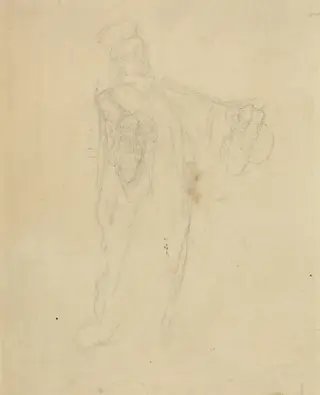 Lawyer, by Honoré Daumier, chalk, 1844