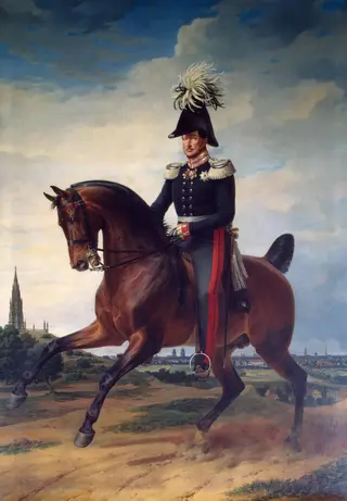 Equestrian Portrait of Frederick William III, by Franz Krüger, oil, 1831