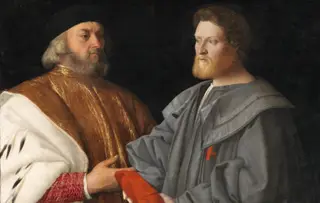 Giorgio Cornaro (1452-1527) and his son Francesco Cornaro (1478-1543), by Vincenzo Catena, unspecified, 1510