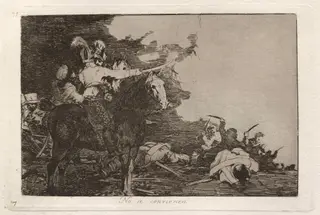 No se convienen (They Do Not Agree), by Francisco de Goya, ink