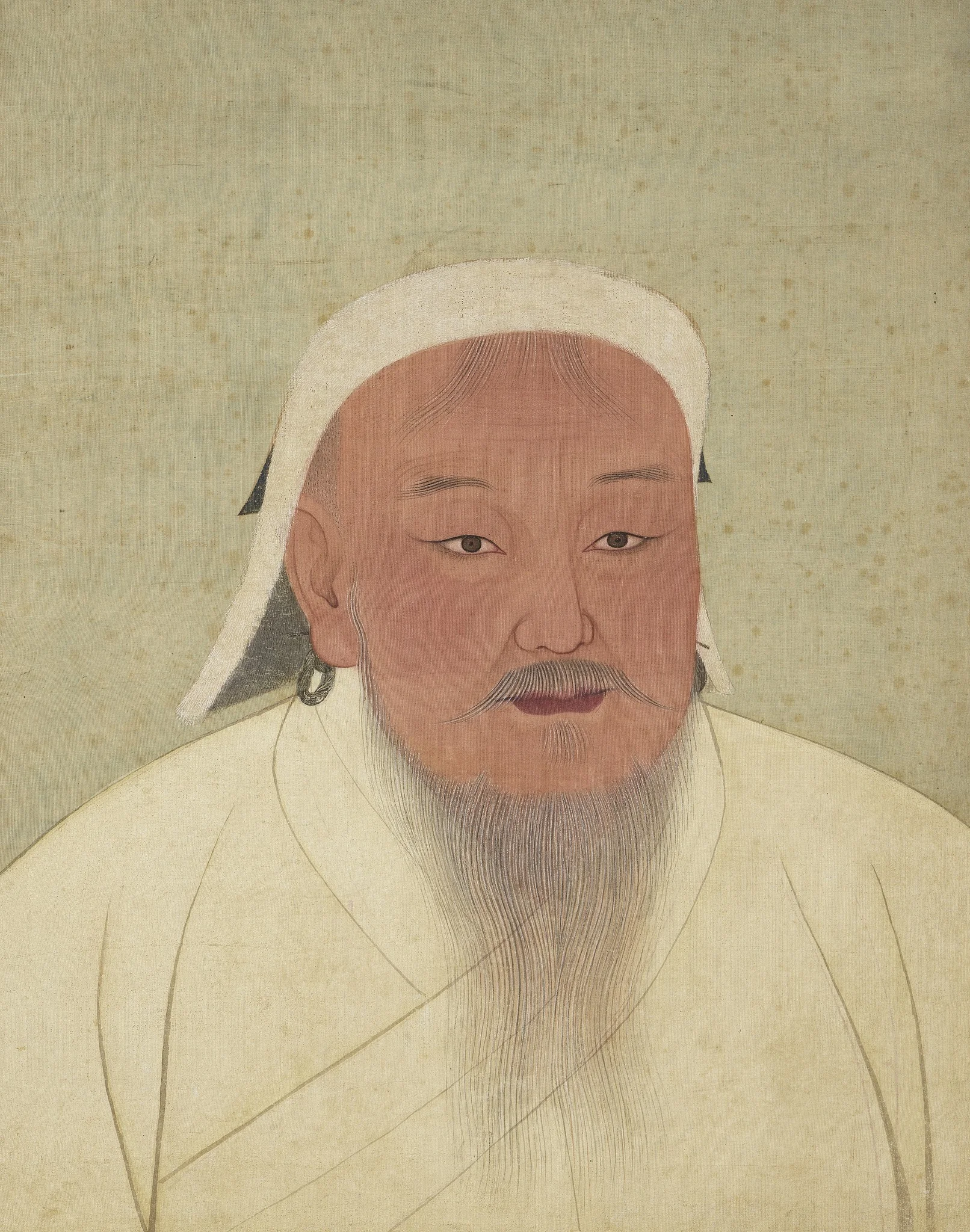 元代帝半身像册-元太祖皇帝像, detail
