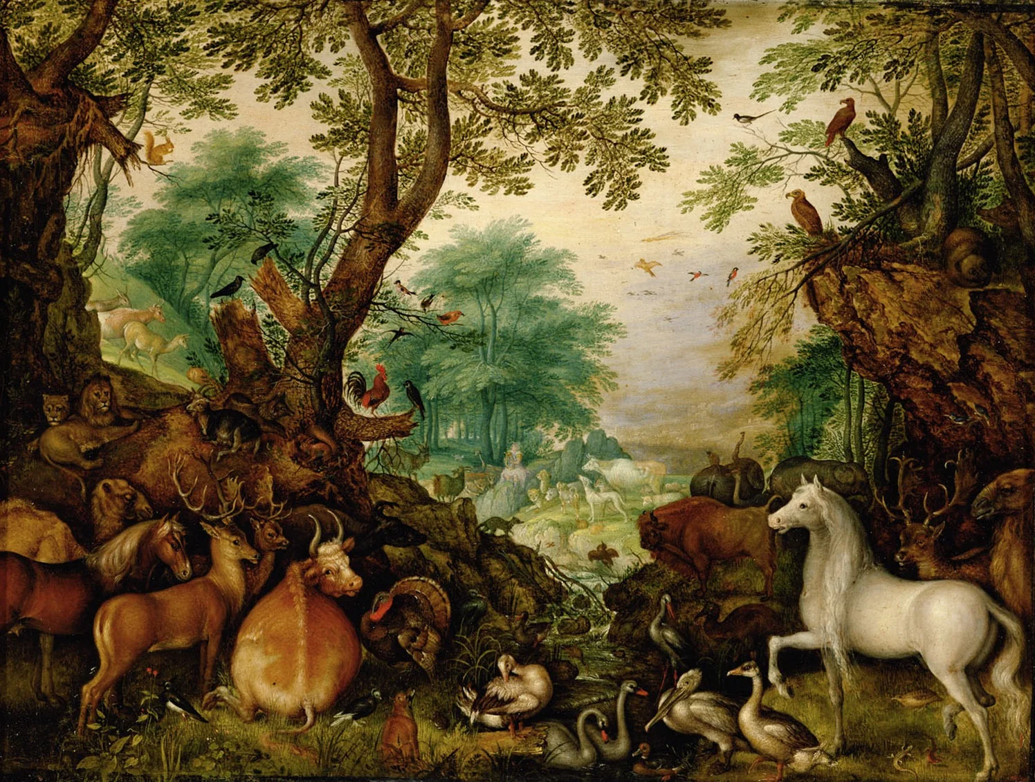 Orpheus unter den Tieren, detail
