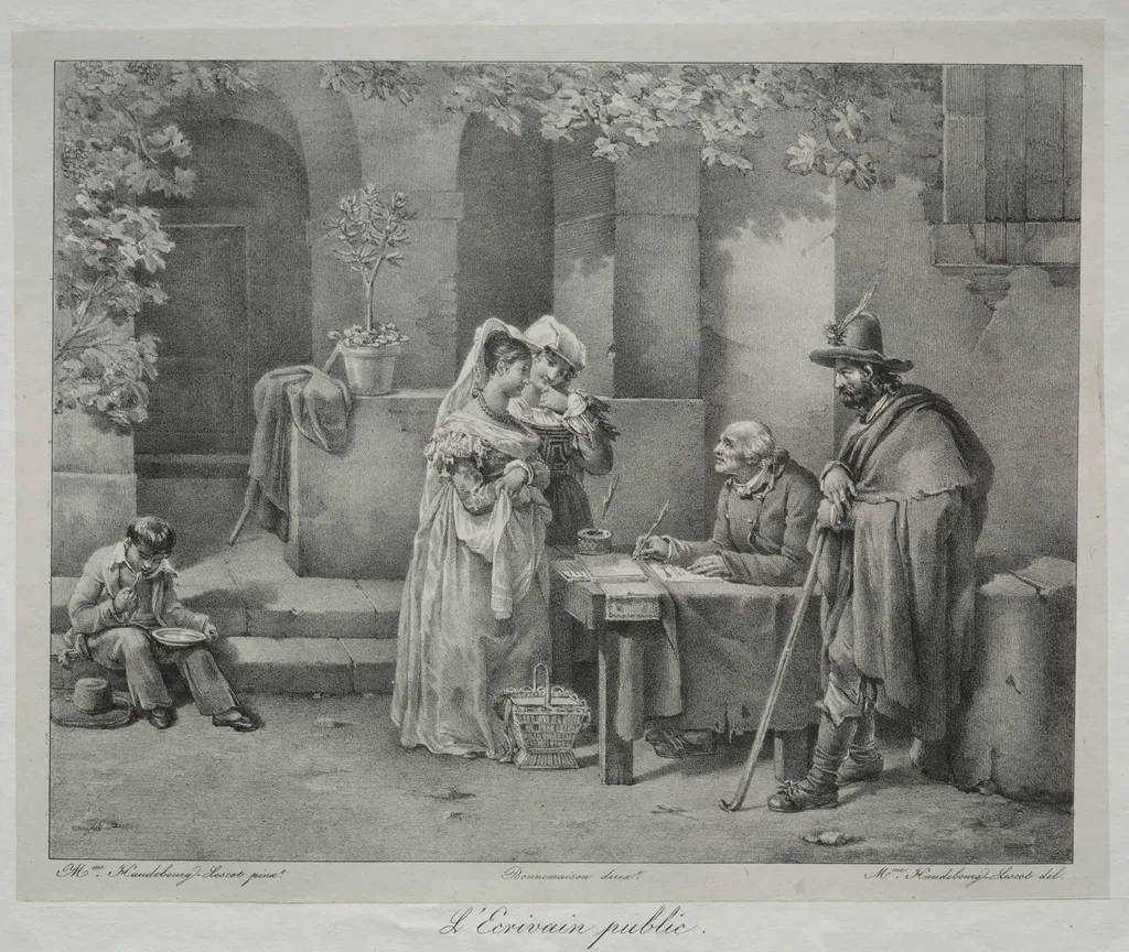 The Public Writer, by Hortense Haudebourt-Lescot, 1825