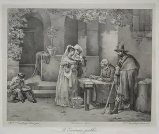 The Public Writer, by Hortense Haudebourt-Lescot, 1825