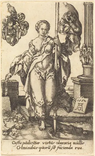 Chastity, by Heinrich Aldegrever, 1552