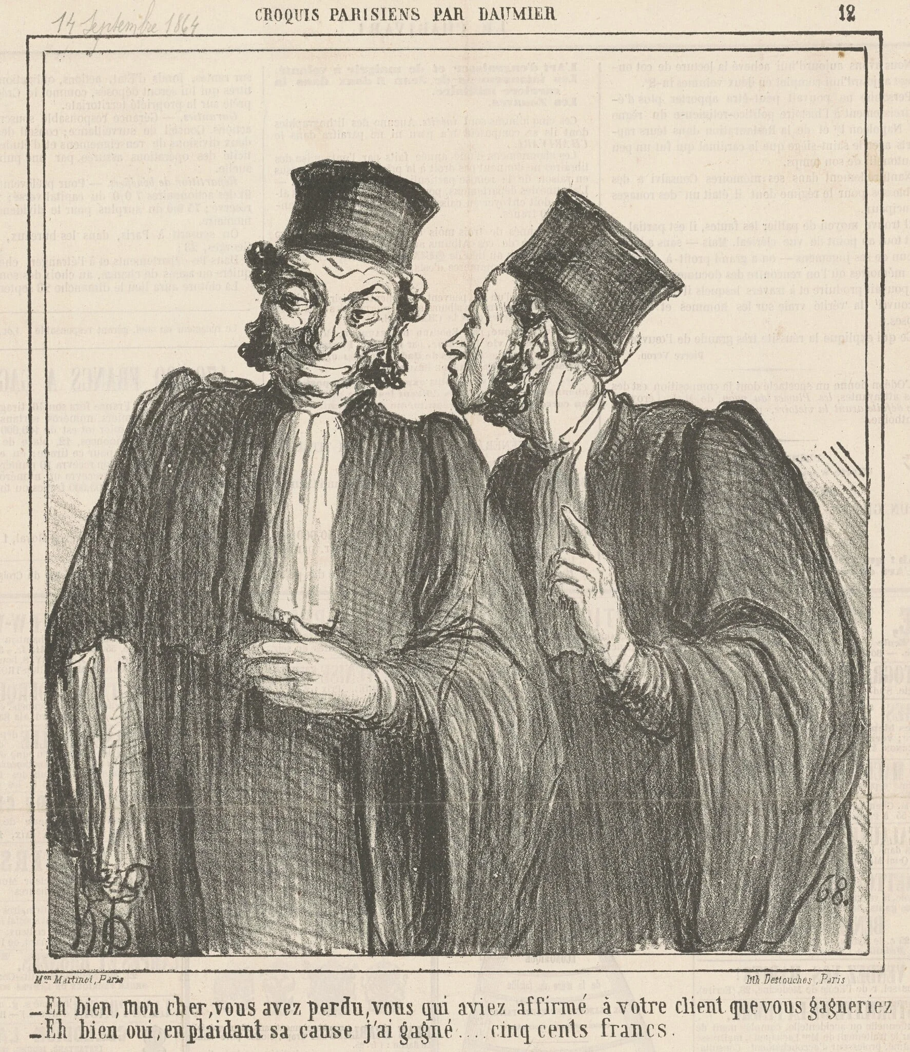 Eh bien, mon cher, vous avez perdu ..., detail