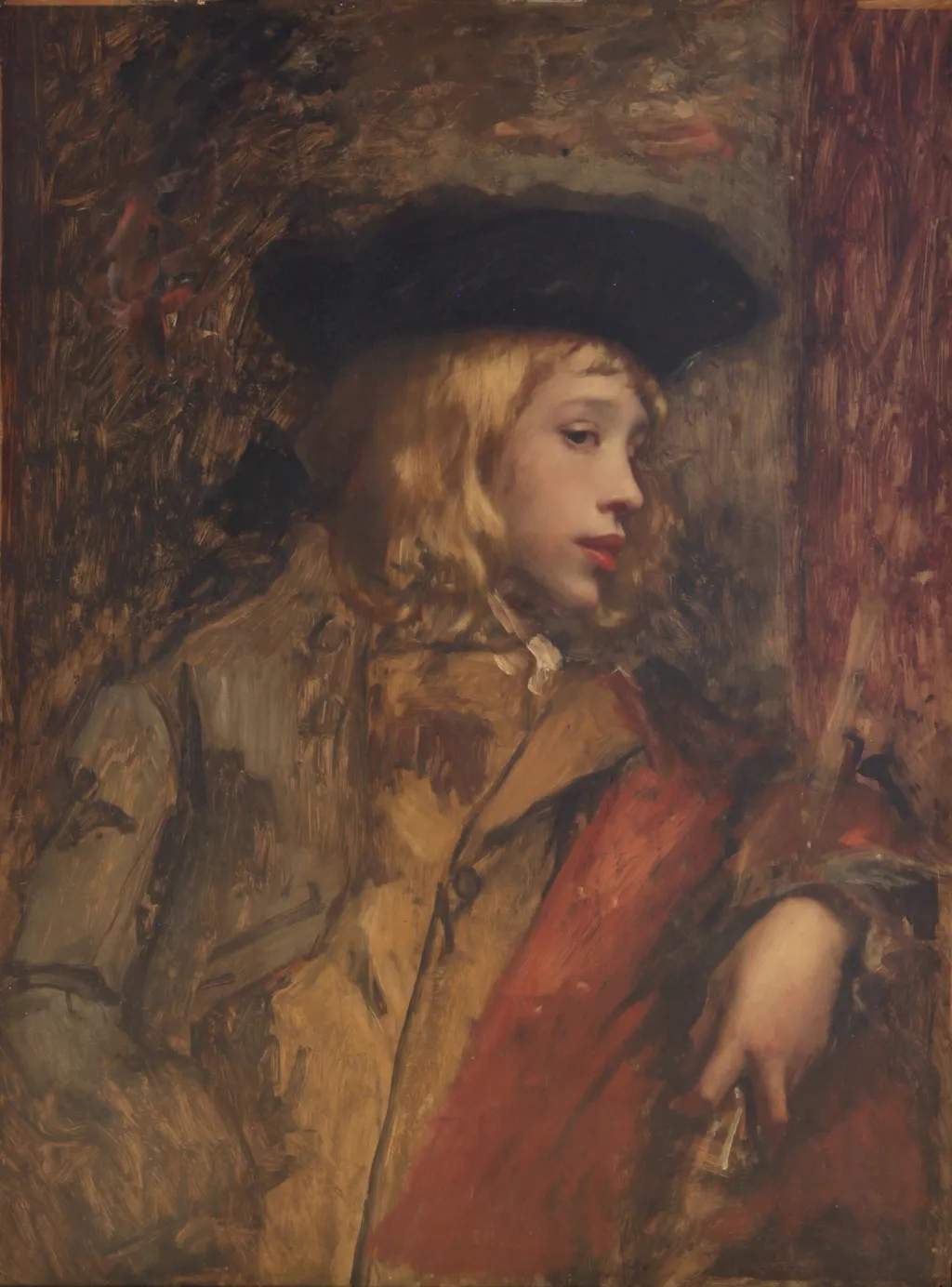 portrait., by Léon Lucien Goupil, oil, 1850