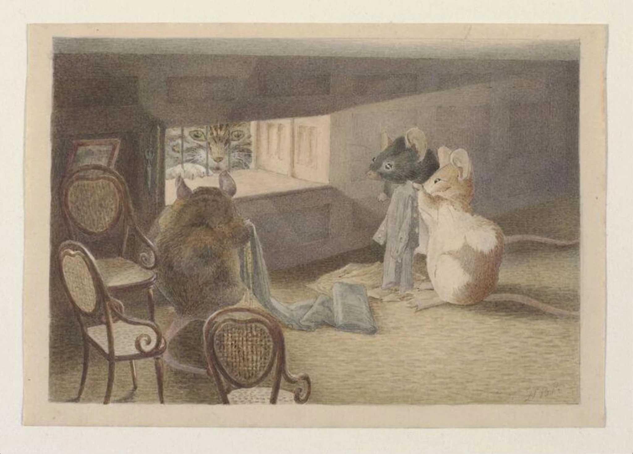 'Making coats for Gentlemen', detail