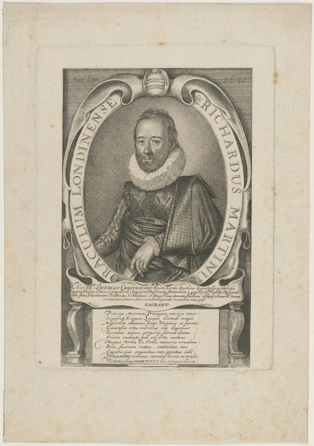 Richard Martin, by Simon van de Passe, ink, 1620