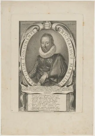 Richard Martin, by Simon van de Passe, ink, 1620