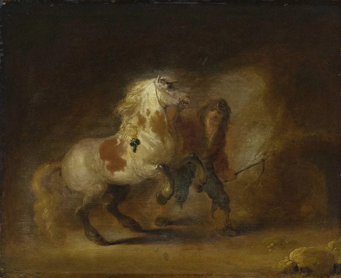 Pferd und Knecht (zugeschrieben), detail