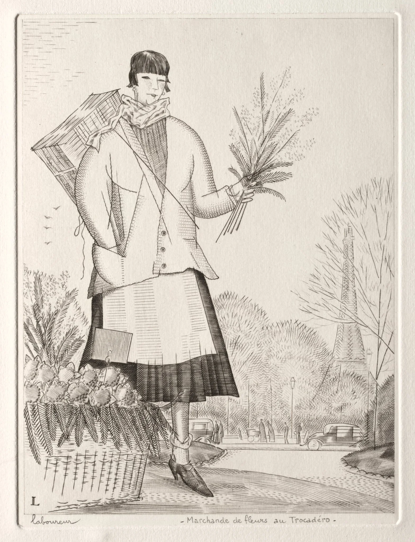 Flower Seller at the Trocadéro, detail
