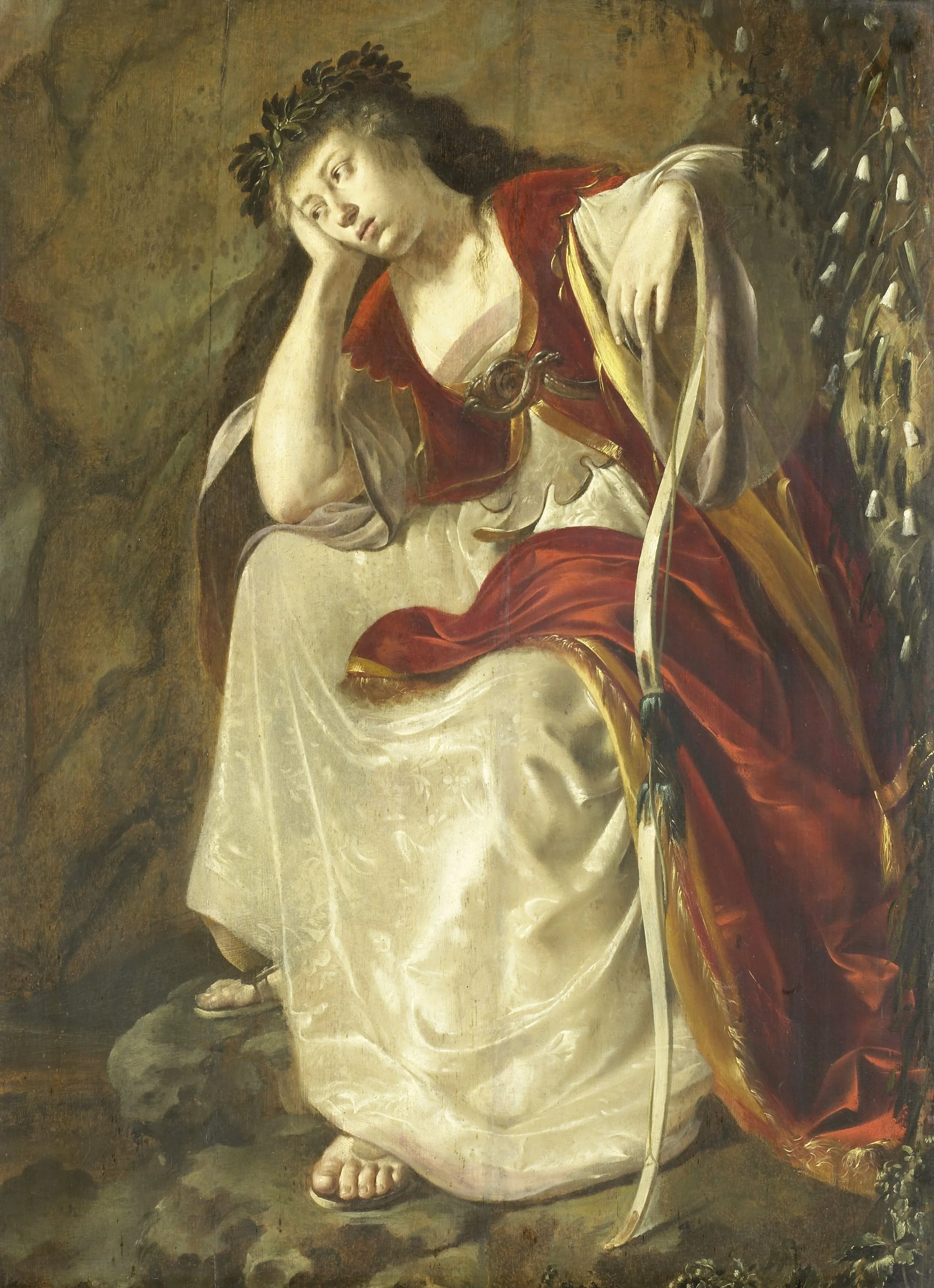 Vrouwenfiguur, misschien Erminia uit Torquato Tasso, La Gerusalemme Liberata, detail