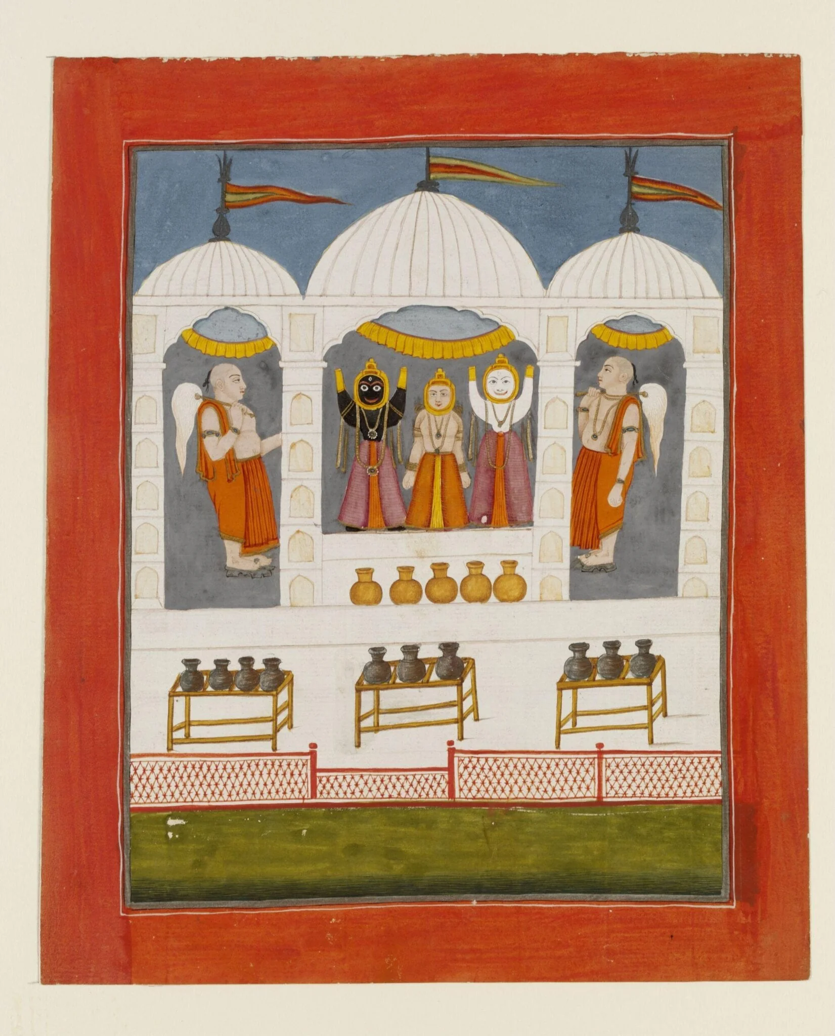 Jagannatha, Subhadra and Balabhadra, detail