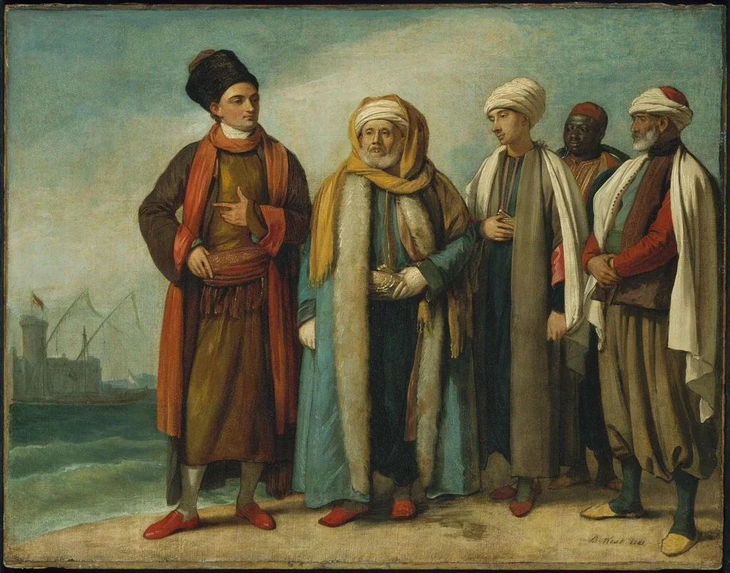 The Ambassador from Tunis with His Attendants as He Appeared in England in 1781, detail