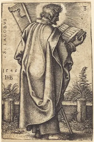 Saint James the Less, by Sebald Beham, ink, 1545