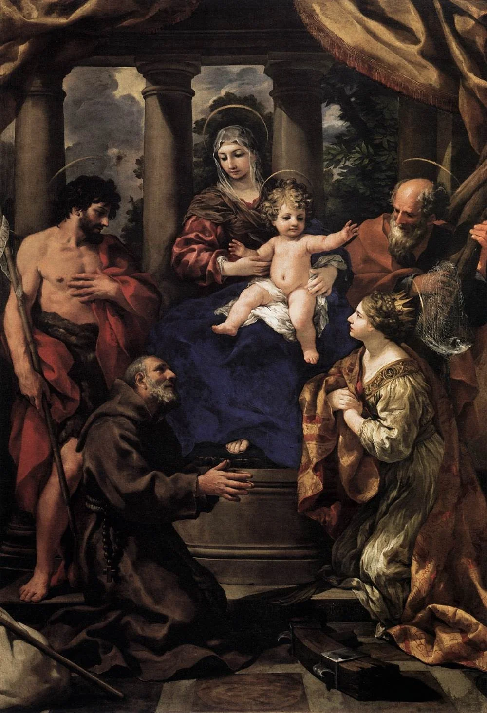 Virgin and Child with Saints, detail