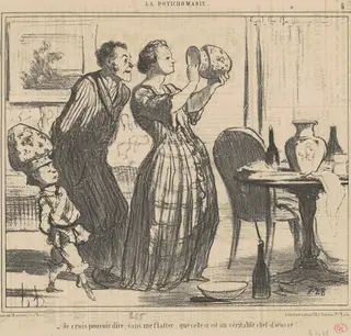 Je crois pouvoir dire, sans me flatter ..., by Honoré Daumier, ink, 1855