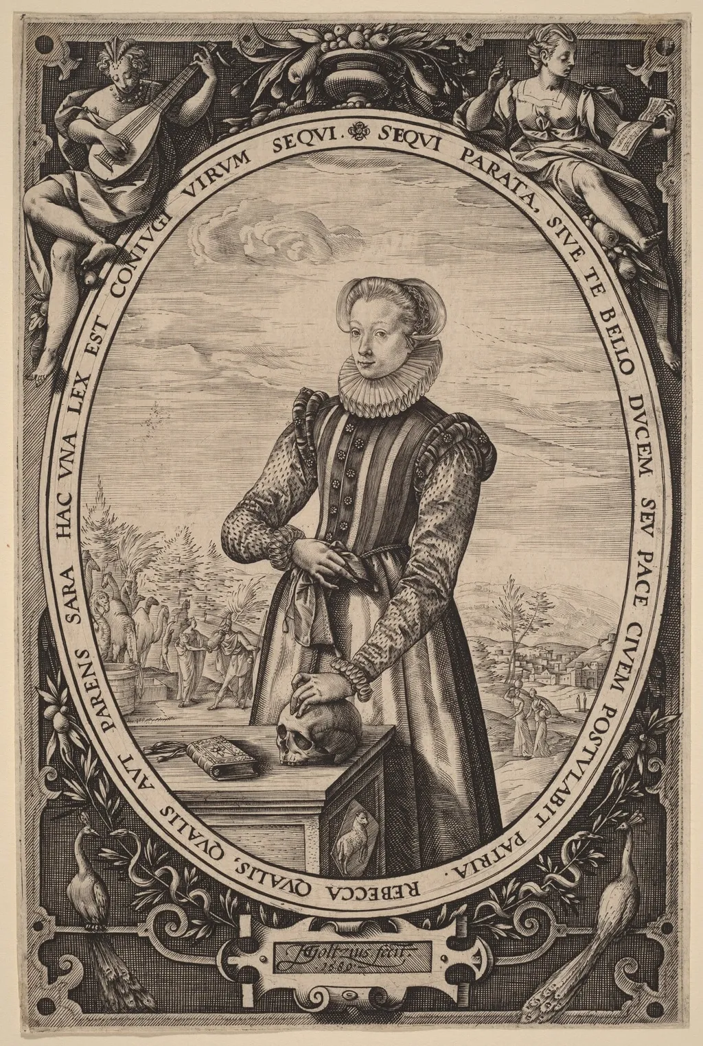 Josina Hamels, by Hendrick Goltzius, ink, 1580