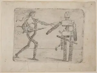 From "Bizzarie di varie Figure", by Giovanni Battista Bracelli, ink, 1624