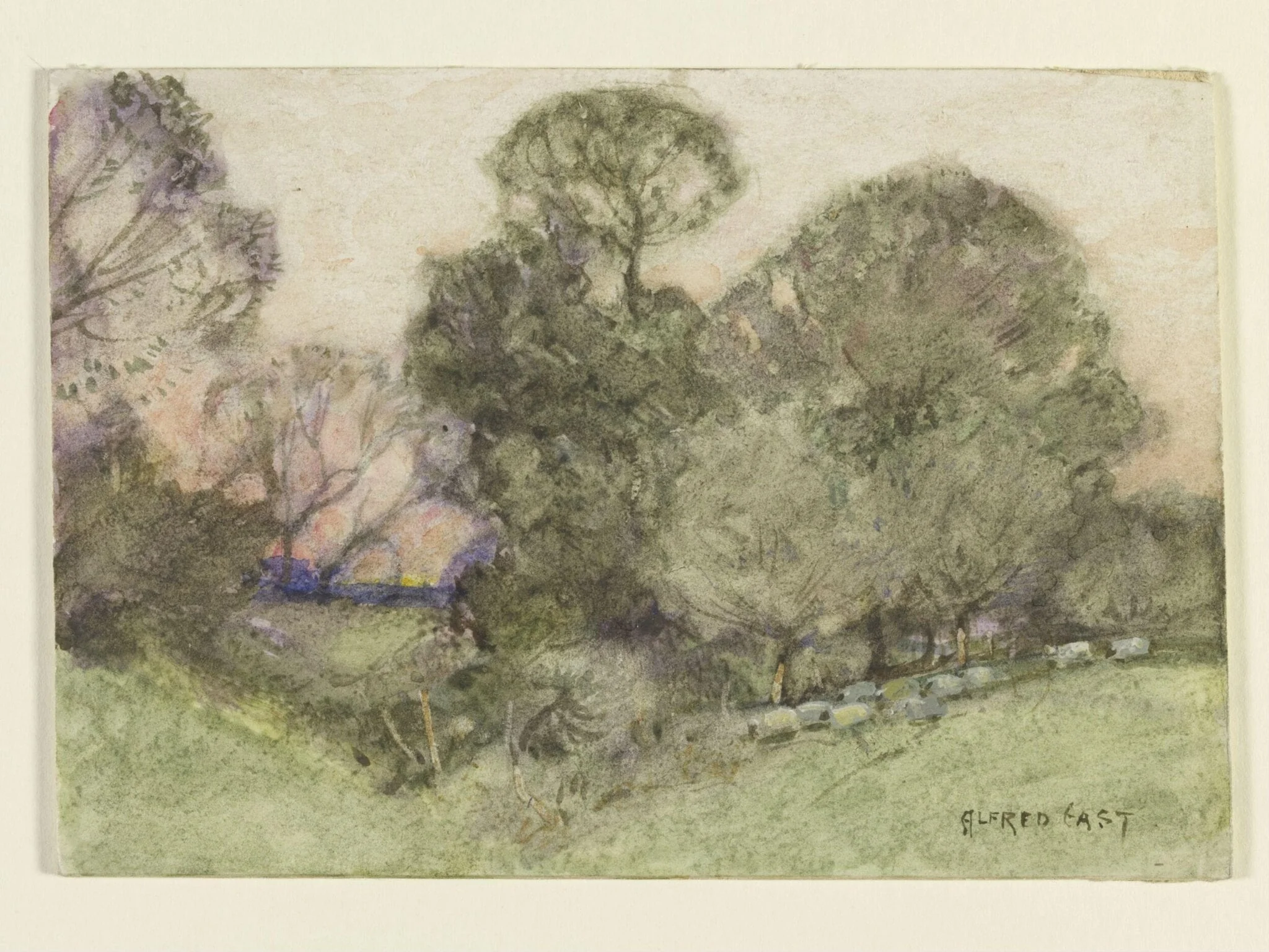 Evening: Les Andelys, detail