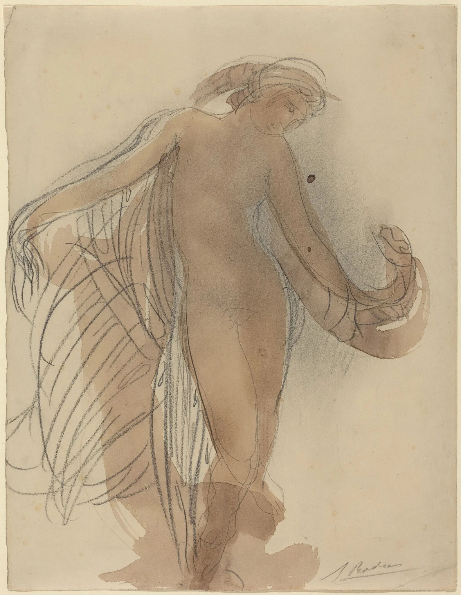 Figure Facing Forward, detail