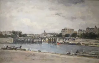 The Pont de l'Estacade, Paris, by Stanislas Lépine, oil, 1890