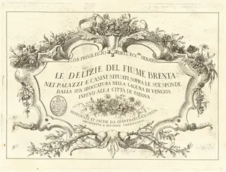 Title Page, by Giovanni Francesco Costa, ink, 1762