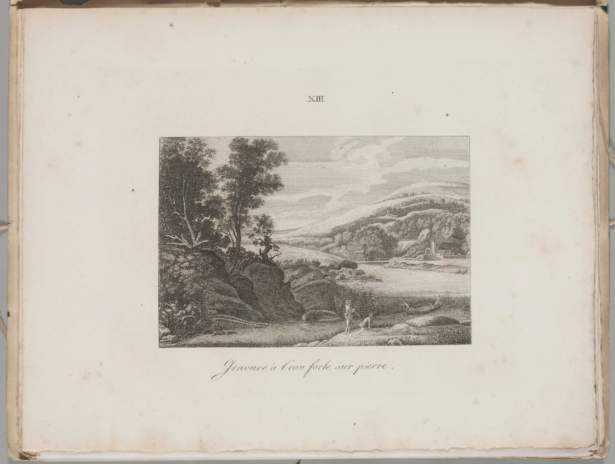 Art of the Lithograph: River Landscape, Plate XIII, detail