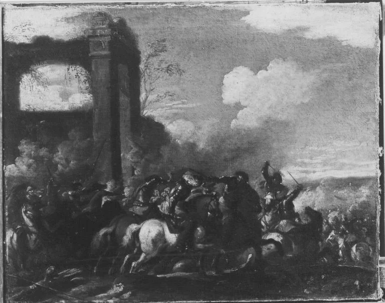 Reiterkampf, detail