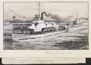 Off to Fashoda fighting the Sud, by Charles Joseph RI Staniland, watercolor, 1898