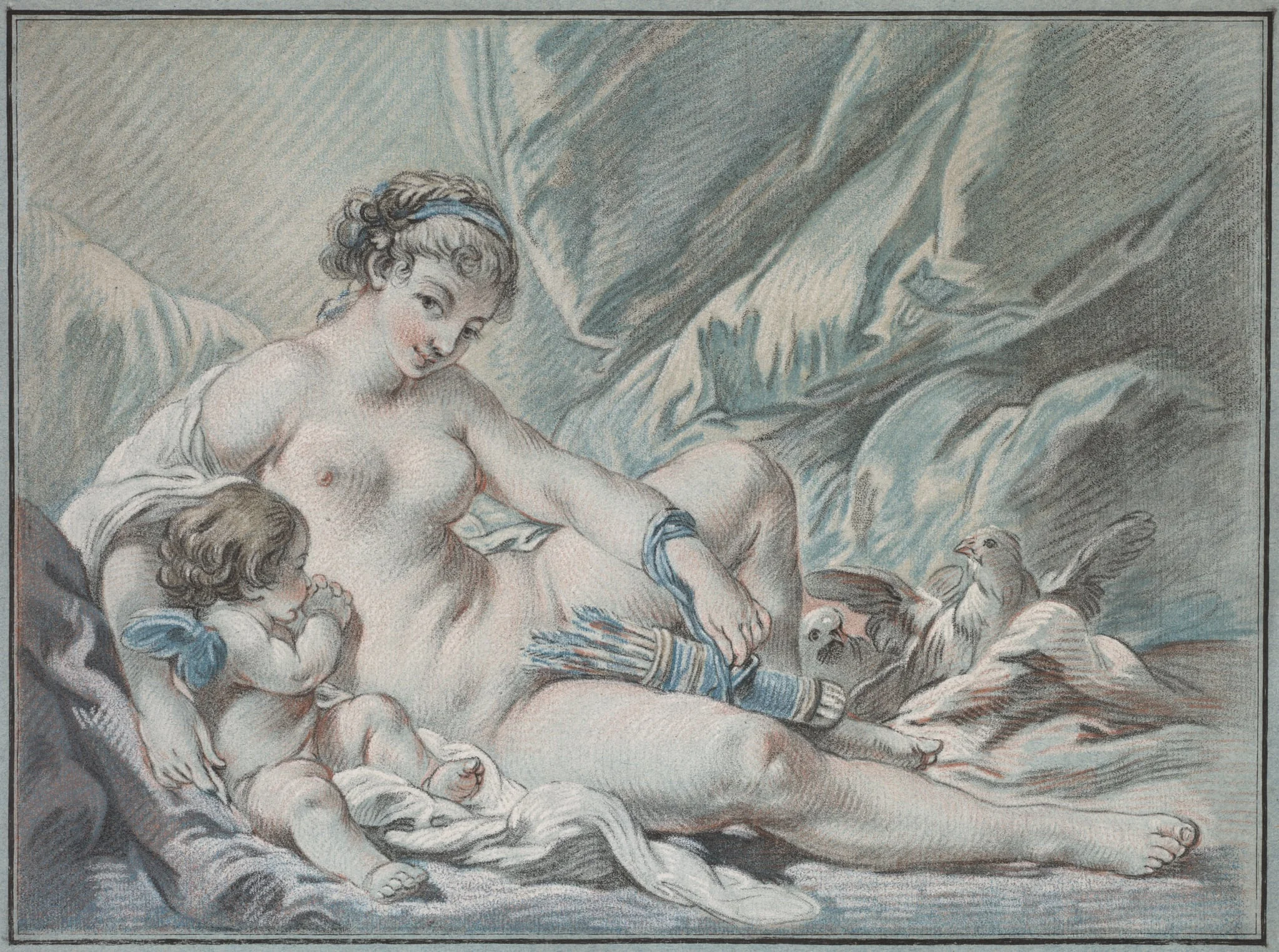 Love Requests Venus to Return His Weapons to Him, detail
