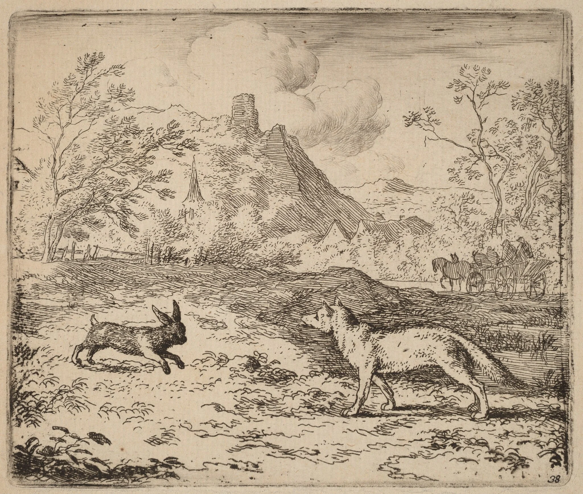 Reynard and the Rabbit, detail