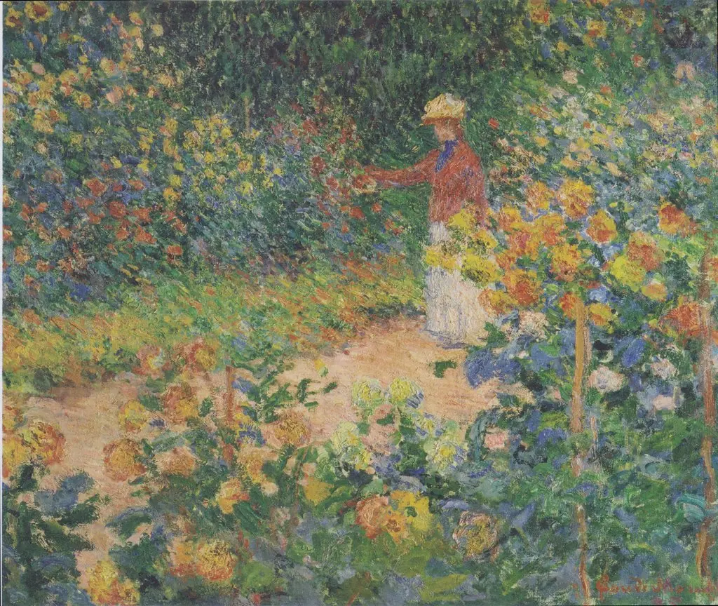 Monet's Garden at Giverny, by Claude Monet, oil, 1898