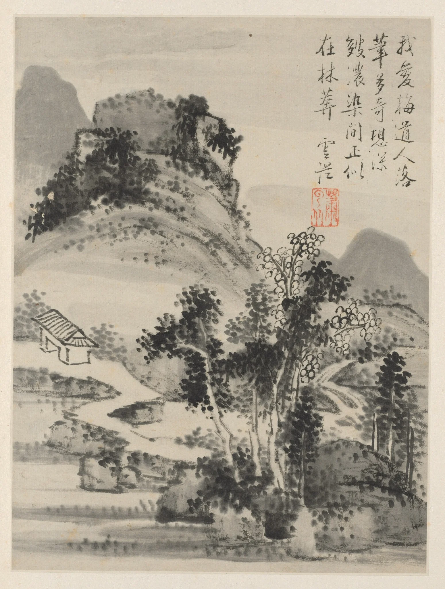 Album of Seasonal Landscapes, Leaf D (previous leaf 2), detail