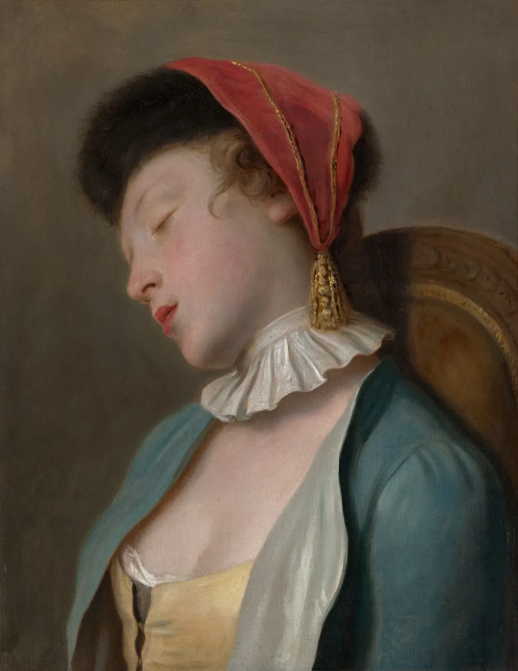 A Sleeping Girl, by Pietro Rotari, oil, 1761