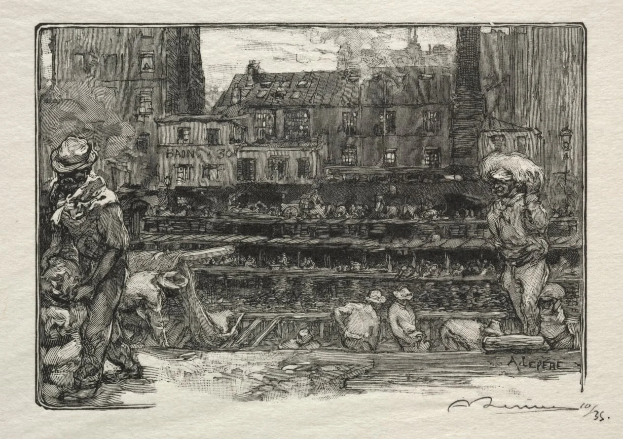 Les Déchargeurs de Plâtre, detail