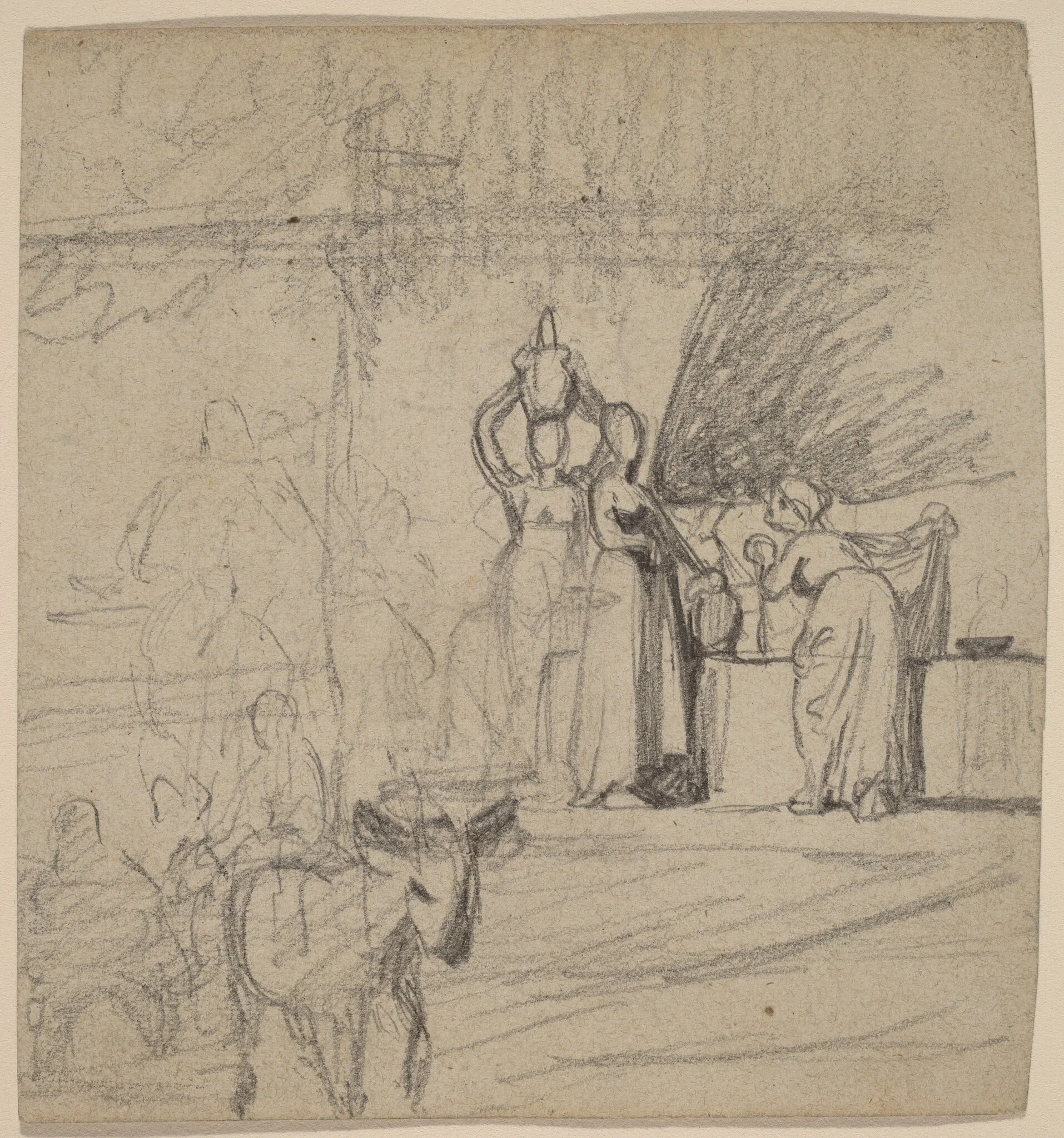 Son and Donkey, detail