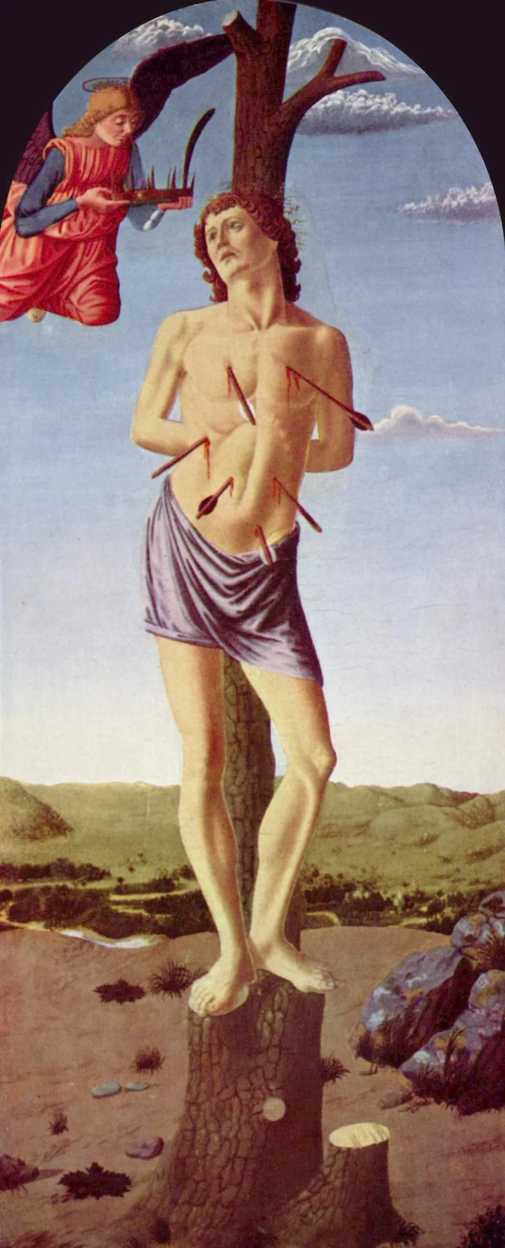 Saint Sebastian, detail
