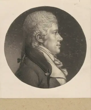 Mahlon Dickerson, by Charles B. J. Févret de Saint-Mémin, ink, 1802