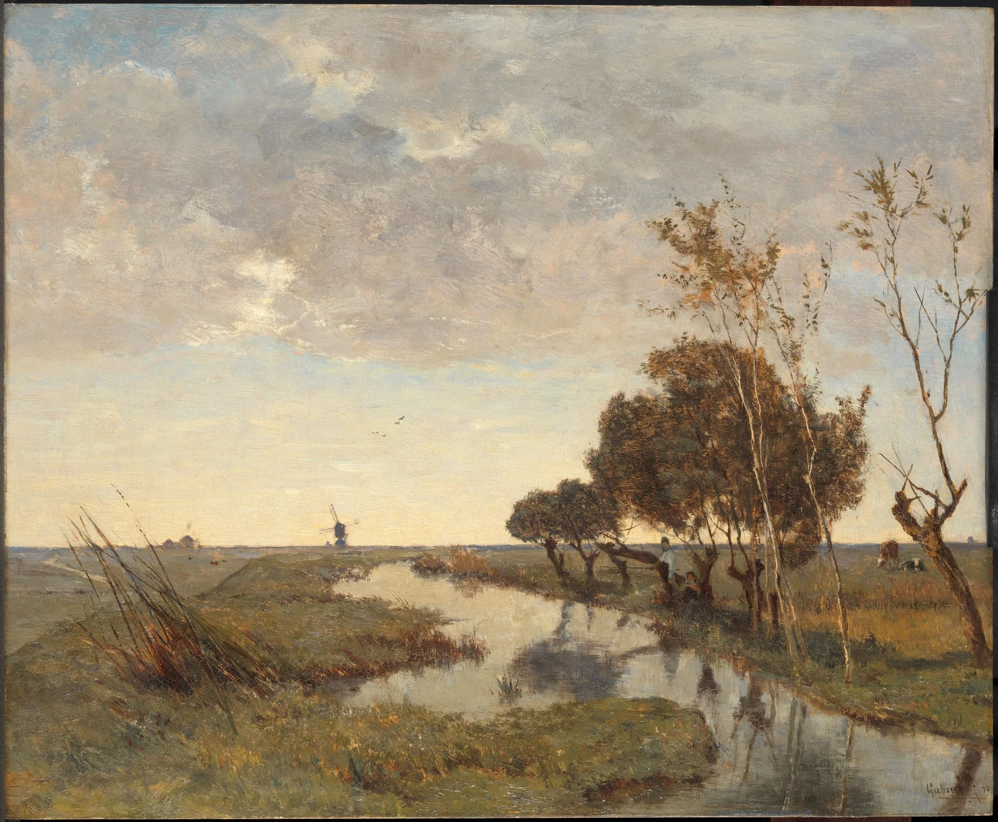 A Watercourse near Abcoude, detail