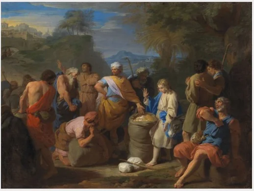 The Finding of Joseph's Cup in Benjamin's Sack, detail