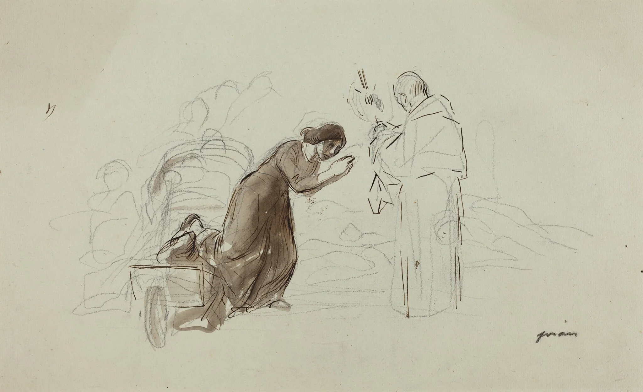 Benediction a Lourdes, detail