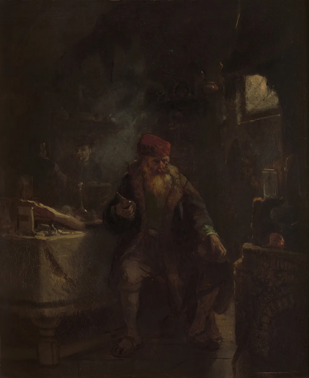 The Alchemist, by Willem Linnig the Elder, oil, 1862