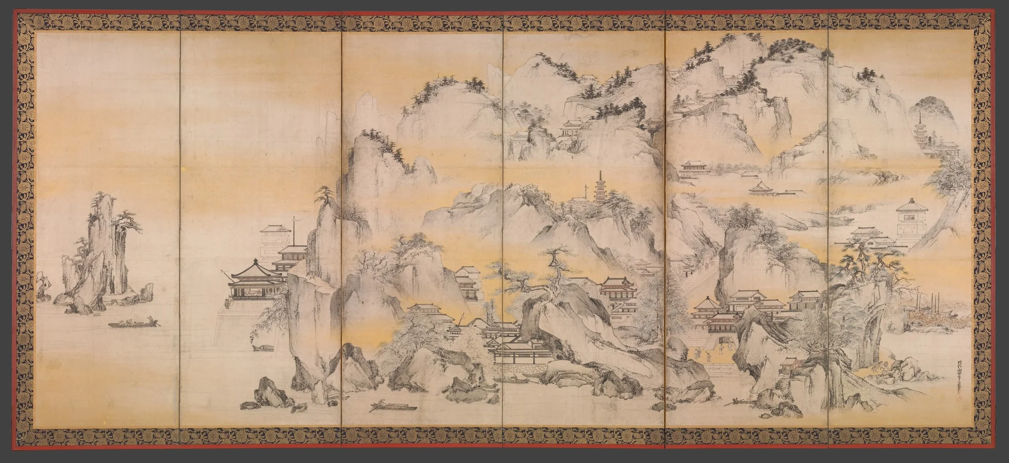 Jinshan Island and West Lake, detail