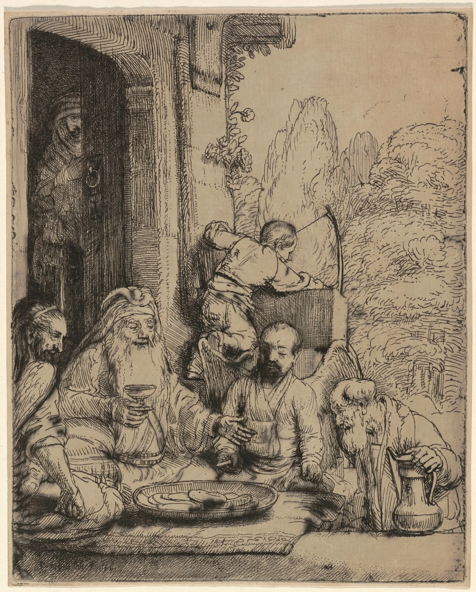 Abraham Entertaining the Angels, detail