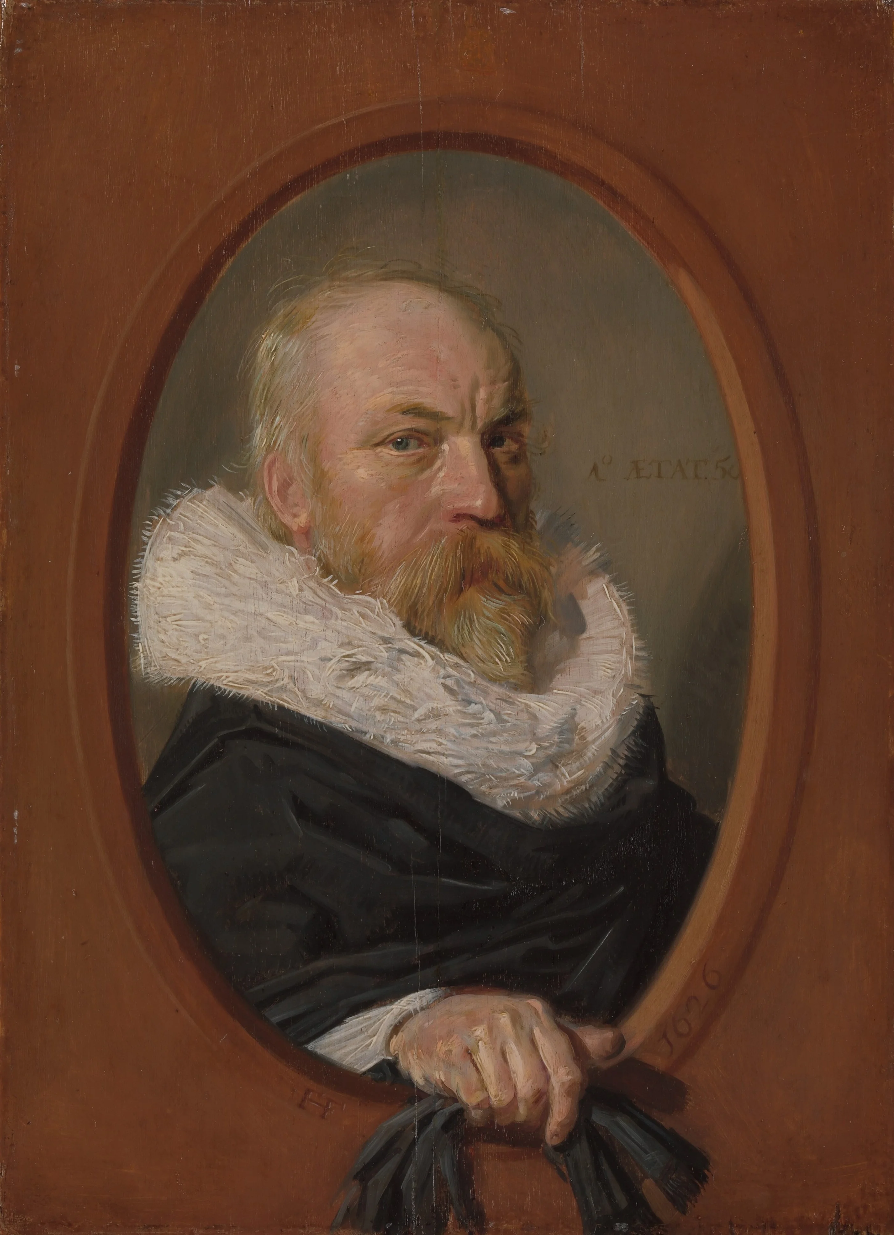 Portrait of Petrus Scriverius, detail